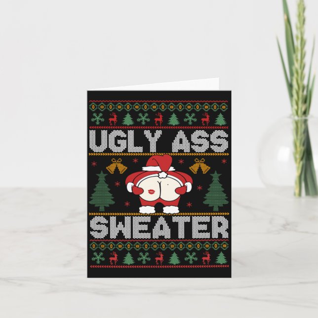 Tarjeta Ugly Sweater Christmas Long Sleeve  (Anverso)