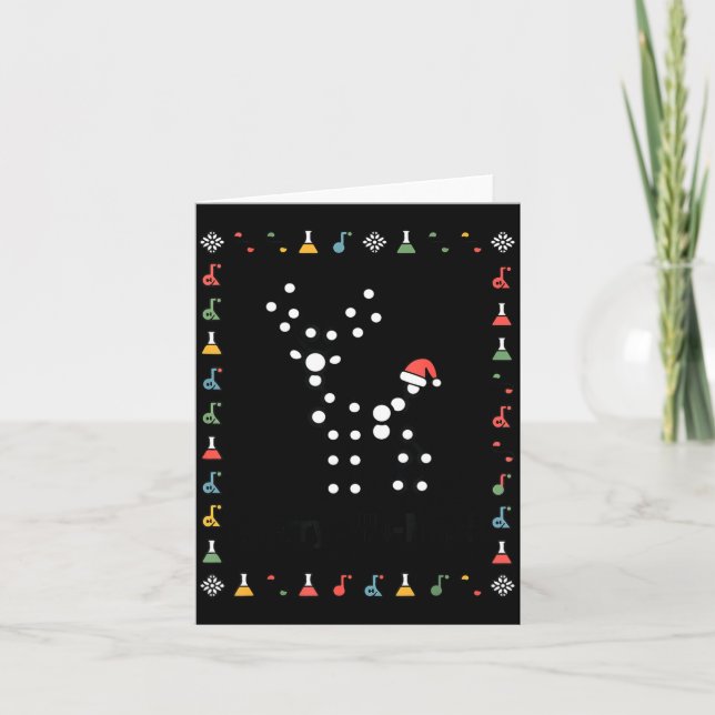 Tarjeta Ugly Sweater Science Christmas Chemistry Teacher M (Anverso)