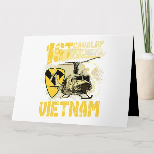 Tarjeta Uh1 Huey Helicopter 1st Cavalry Division Vietnam V (Anverso)