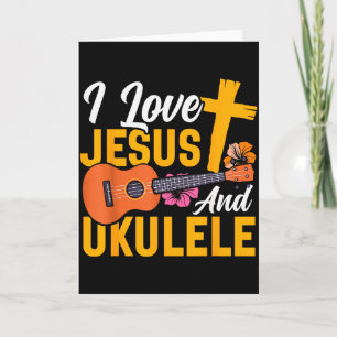 Tarjeta Ukelele Hawaiano Uke Jesús Fe Cristiano Yo Amo 