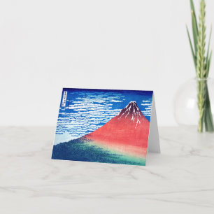 Tarjeta ukiyoe - Hokusai : No.33 Fuji Rojo -