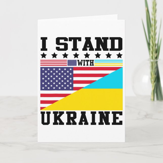 Tarjeta Ukraine American Pride Vintage Retro Ukrainian Fla (Anverso)