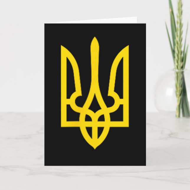 Tarjeta Ukrainian Coat Of Arms Crest  (Anverso)