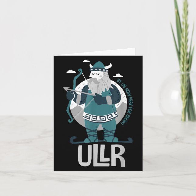 Tarjeta Ullr Norse Dios De La Nieve Patrocinador De Los Es (Anverso)