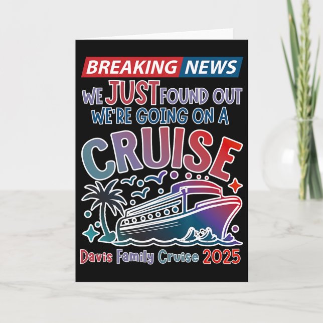 Tarjeta Últimas Noticias Vamos De Crucero Sorpresa Cru (Anverso)