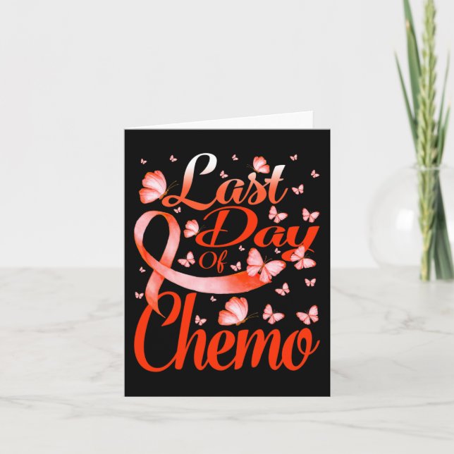 Tarjeta Último Día De Chemo RSD CRPS Conciencia Mariposa (Anverso)