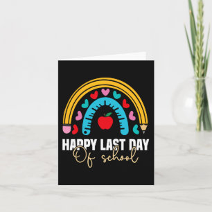 Tarjeta Último día de clases graduación de maestro y estud