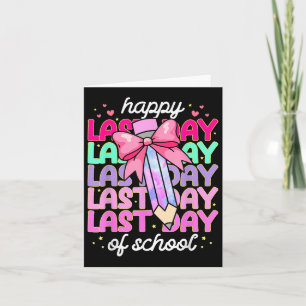 Tarjeta Último Día De Colegio Camisa Coquette Bow School G