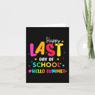 Tarjeta Último Día De Escuela Hola Verano Estudiantes Y Ma