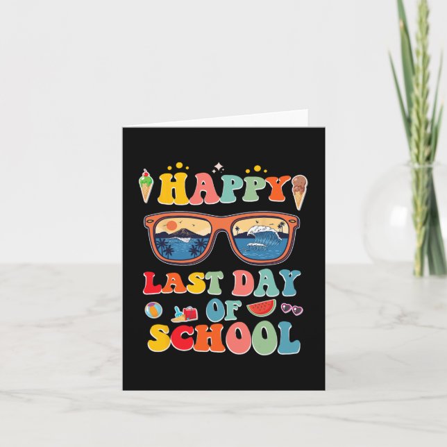 Tarjeta Último día de escuela para niños (Anverso)