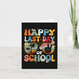 Tarjeta Último Día De Graduación Escolar Groovy Profesor E