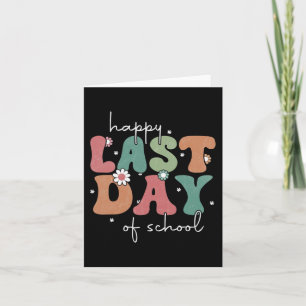 Tarjeta Último Día De Graduación Escolar Groovy Profesor E