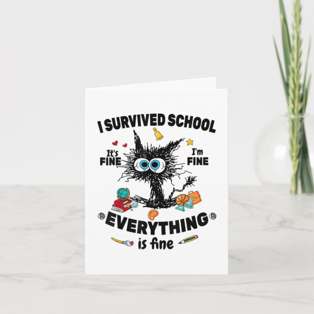 Tarjeta Último Día De La Escuela (Anverso)