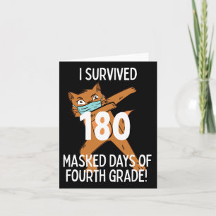 Tarjeta Último Día De La Escuela 180 Días De Cuarto Grado