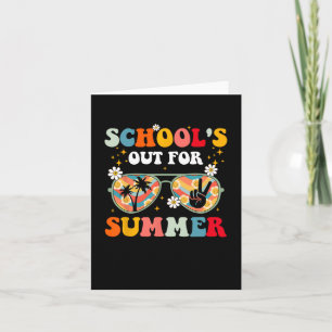 Tarjeta Último Día De La Escuela Está Fuera Para El Verano