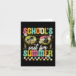 Tarjeta Último Día De La Escuela Está Fuera Para El Verano