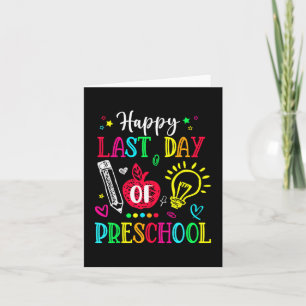 Tarjeta Último Día De Preescolar Hola Verano Regalo De Gra