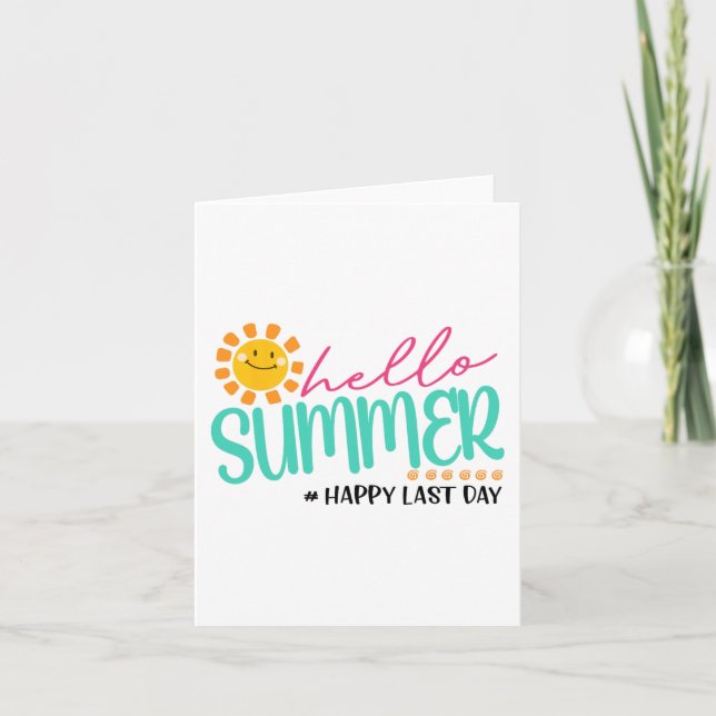 Tarjeta Último día de verano feliz (Anverso)