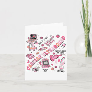Tarjeta Ultrasonido cardíaco San Valentín para enfermera D