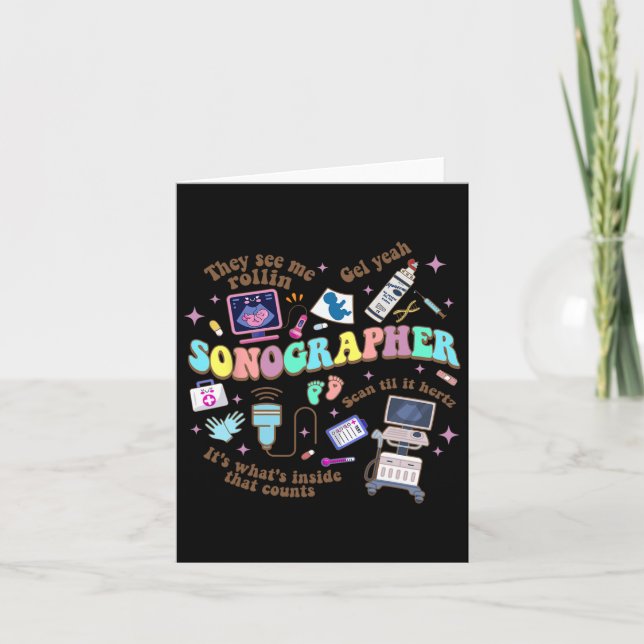 Tarjeta Ultrasonido Día Nacional de Enfermería de Sonógraf (Anverso)