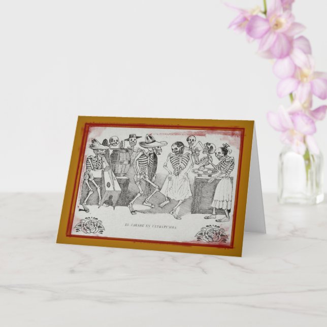 Tarjeta Ultratumba del en del jarabe del EL - Dia De Los (Orquídea)