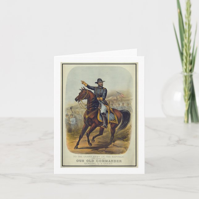 Tarjeta Ulysses S. Grant A Caballo (Anverso)
