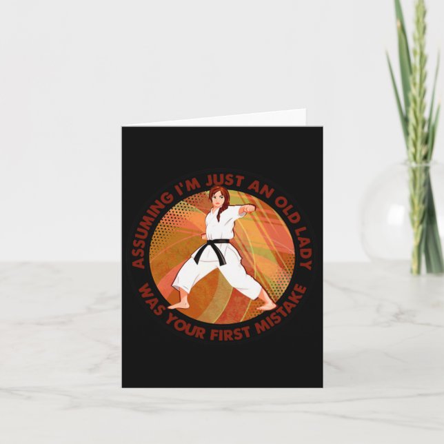 Tarjeta Uming, sólo soy una anciana, Karate, fue tu primer (Anverso)
