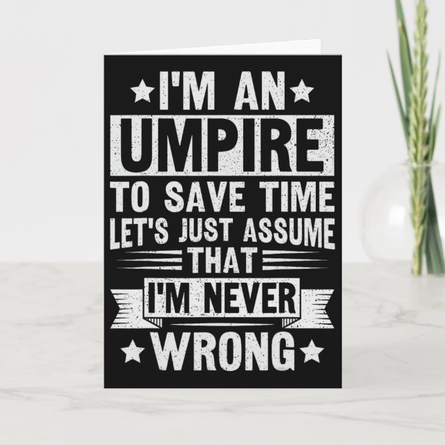 Tarjeta Umpire Funny Sketll Design For An Umpire  (Anverso)