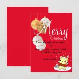 Tarjeta Un abrazo a los Navidades