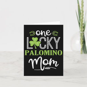 Tarjeta Un afortunado Palomino Caballo Mom Irish Horseback