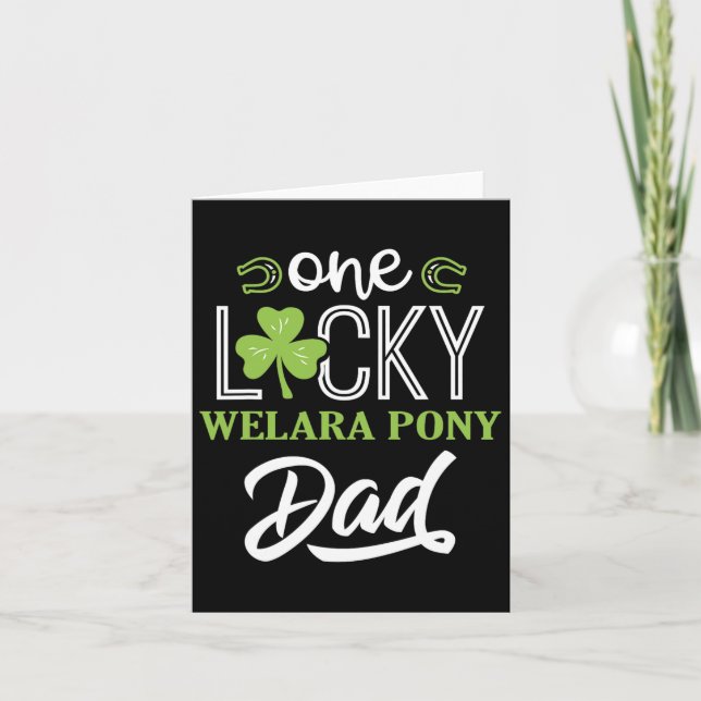 Tarjeta Un afortunado Welara Pony Horse Dad Irish Horsebac (Anverso)