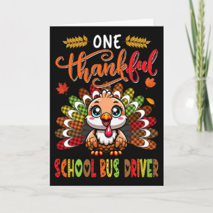 Tarjeta Un agradecido conductor de autobús escolar en el D