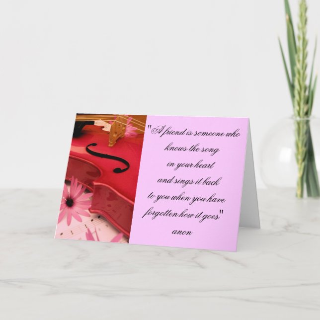 Tarjeta Un amigo es (Anverso)