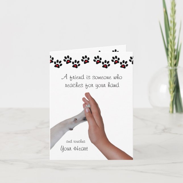 Tarjeta Un Amigo Es Alguien Que Llega Por Tu Mano (Anverso)