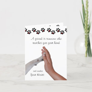 Tarjeta Un Amigo Es Alguien Que Llega Por Tu Mano