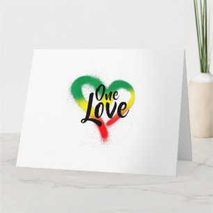 Tarjeta Un amor, un corazón reggae vibes