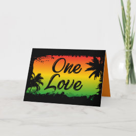 Tarjeta Un amor, unidad y respeto para todos los rastafari