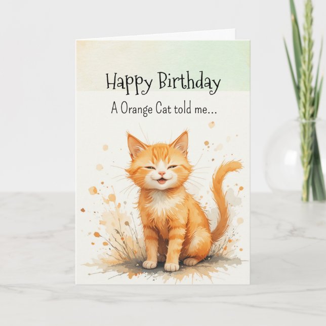 Tarjeta Un animal de cumpleaños de persona de un gato Nara (Anverso)