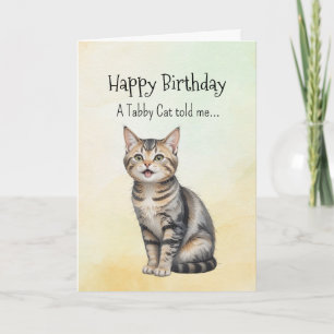 Tarjeta Un animal de cumpleaños de personalidad de gato ta
