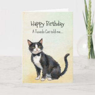 Tarjeta Un animal de cumpleaños para una persona de un gat