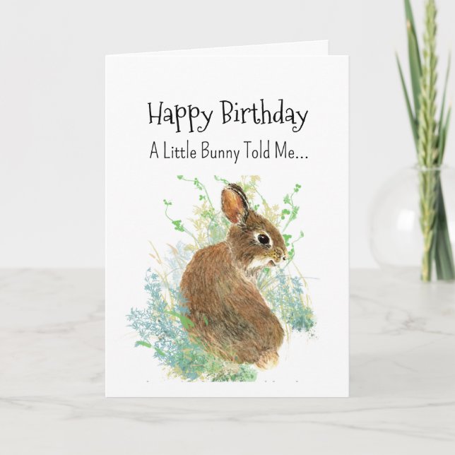 Tarjeta Un animal divertido de cumpleaños con personalidad (Anverso)