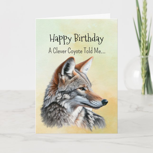Tarjeta Un animal divertido de cumpleaños de la personalid (Anverso)
