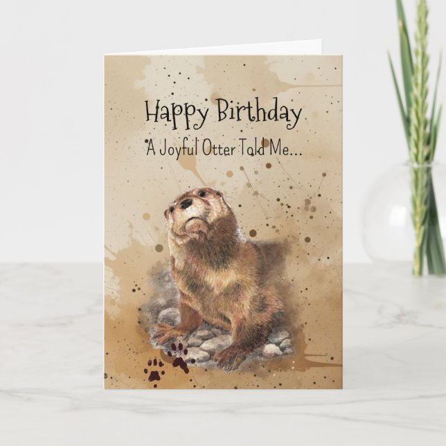 Tarjeta Un animal divertido para el cumpleaños de la perso (Anverso)