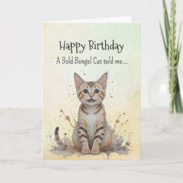 Tarjeta Un animal divertido para el cumpleaños de un gato