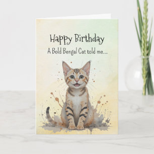 Tarjeta Un animal divertido para el cumpleaños de un gato 
