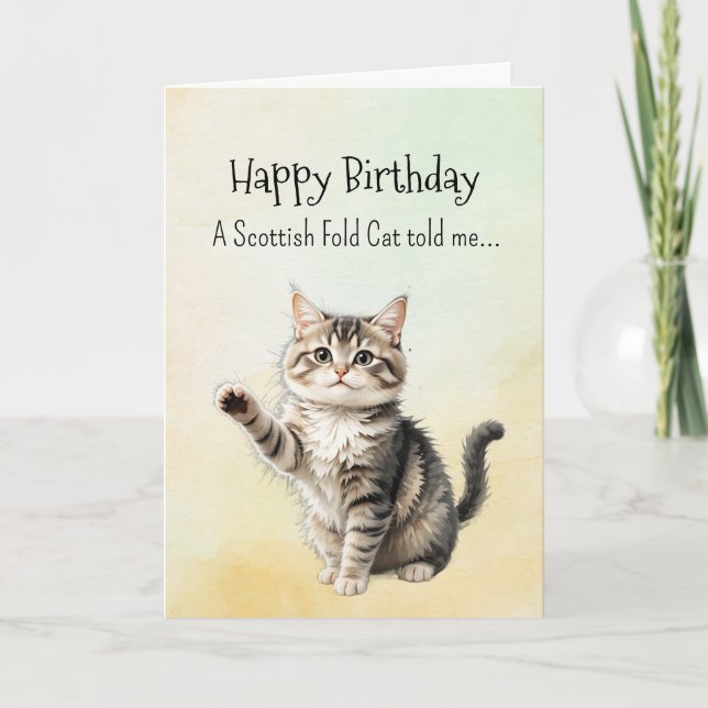 Tarjeta Un animal escocés de felino frito (Anverso)
