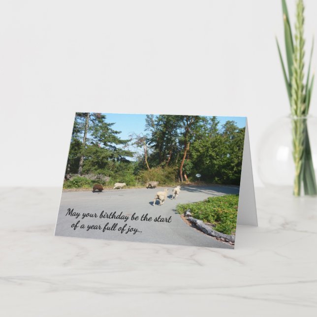 Tarjeta Un año lleno de alegría... cumpleaños religiosos (Anverso)