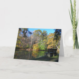 Tarjeta Un asiento con vistas al otoño en Pensilvania
