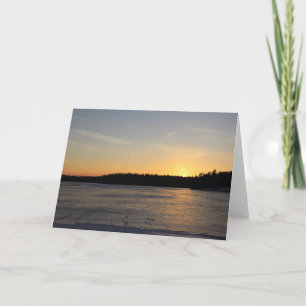 Tarjeta Un atardecer congelado