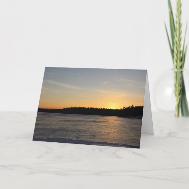 Tarjeta Un atardecer congelado (Anverso)